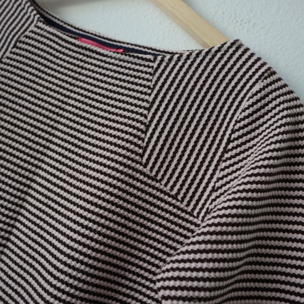 Vintage Paper Dolls Waffle Knit 3/4 Sleeve Top | M